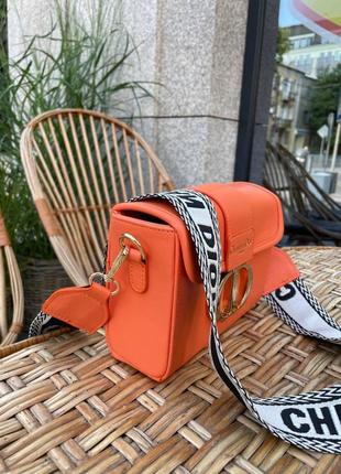 Жіноча сумка dior 30 montaigne orange діор помаранчева 006010 фото