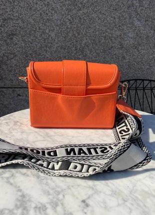 Жіноча сумка dior 30 montaigne orange діор помаранчева 00604 фото