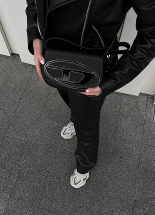 Женская сумка diesel 1dr iconic shoulder bag black черная на подарок9 фото