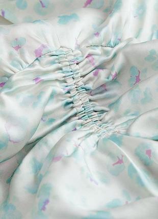 Удивительное женственное коктейльное сатиновое платье миди h&amp;m s/366 фото