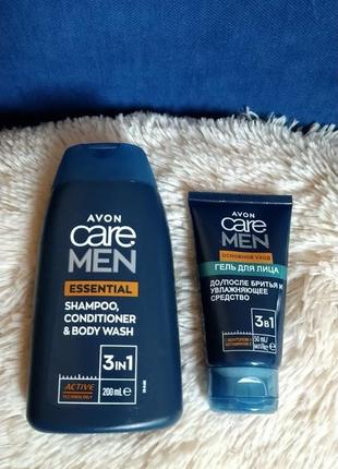 Гель для лицателя до / писля бритья avon care men3 фото