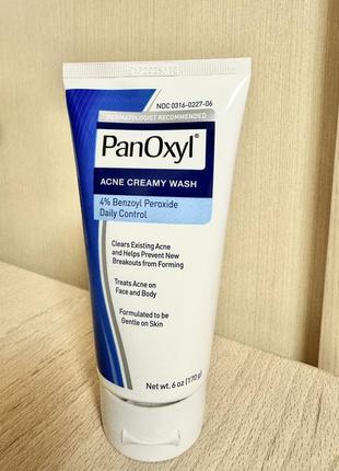 Pan oxyl 4% acne creamy wash гель для умывания