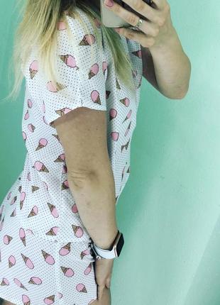 Летняя хлопковая женская пижама. домашняя одежда2 фото