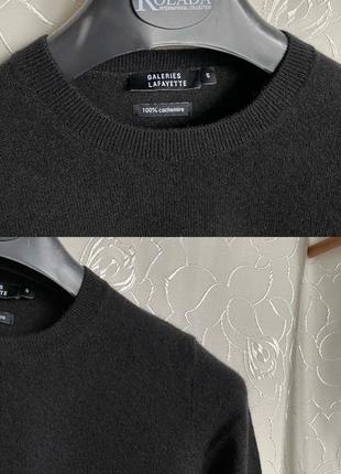 Натуральный 100% мягкий кашемир легкий свитер пуловер джемпер черный шерсть galeries lafayette cos uniqlo7 фото