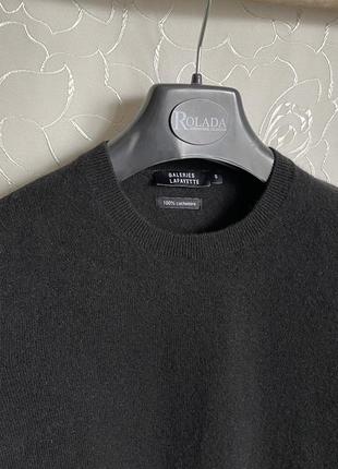Натуральный 100% мягкий кашемир легкий свитер пуловер джемпер черный шерсть galeries lafayette cos uniqlo3 фото