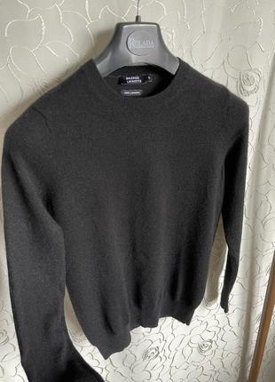 Натуральный 100% мягкий кашемир легкий свитер пуловер джемпер черный шерсть galeries lafayette cos uniqlo