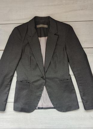 Серый классический пиджак от бренда zara m р1 фото