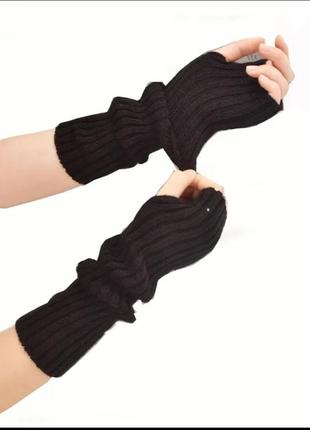 Митенки варежки рукавички без пальцев2 фото