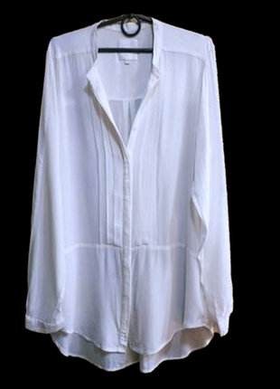 Шикарная белоснежная блузка / тончайшая вискоза