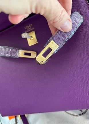 Фиолетовая сиреневая сумка hermes kelly4 фото