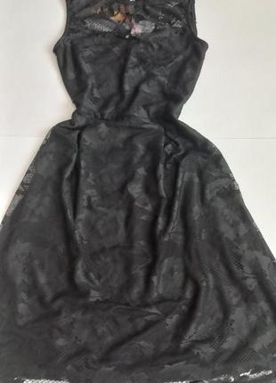 Черное сетевое платье 44 46 размер новое5 фото