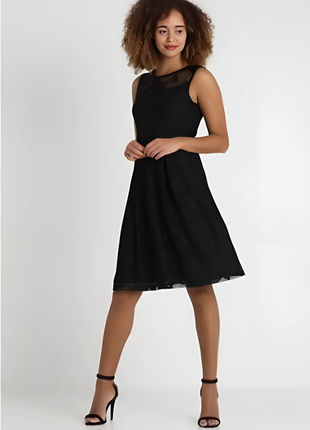 Черное сетевое платье 44 46 размер новое1 фото