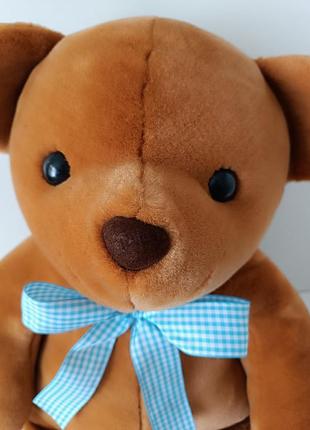 Велика м'яка іграшка ведмідь ведмедик обіймашка коричневий плюшевий 55 см7 фото
