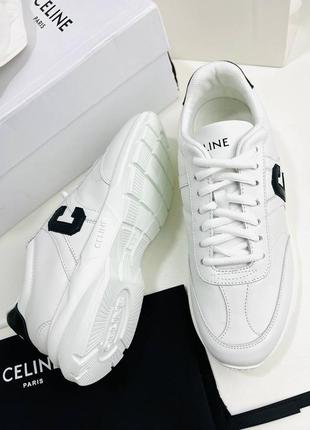 Кросовки білі шкіряні celine4 фото