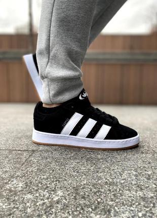 Adidas campus black&amp;white6 фото