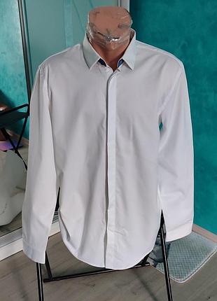 Сорочка zara slim fit, котон