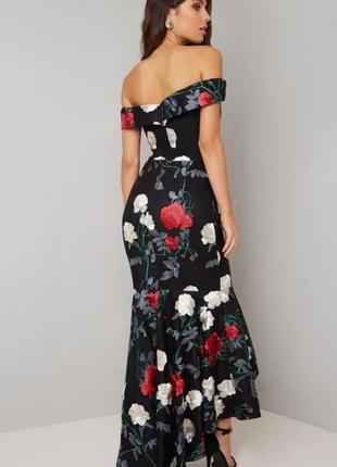 Брендовое платье chi chi london вышивка цветы этикетка3 фото