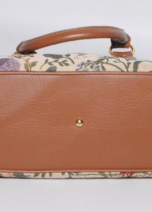 Женская сумка из гобелена с цветочным узором9 фото