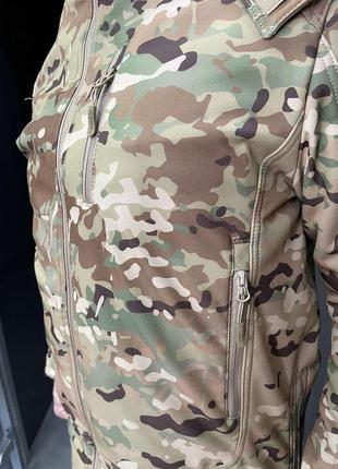 Куртка тактична зимова softshell, single sword, мультикам, розмір s, тепла зимова куртка для військових софтшел  (153.20.0103)6 фото