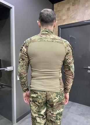 Армейская кофта убакс, мультикам, размер l, прорезиненная зона локтей, yakeda combat g3, тактическая рубашка4 фото