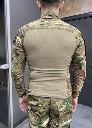 Армейская кофта убакс, мультикам, размер l, прорезиненная зона локтей, yakeda combat g3, тактическая рубашка5 фото