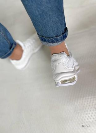 Белые женские кроссовки nike air max 97 plus white9 фото