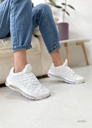 Белые женские кроссовки nike air max 97 plus white4 фото