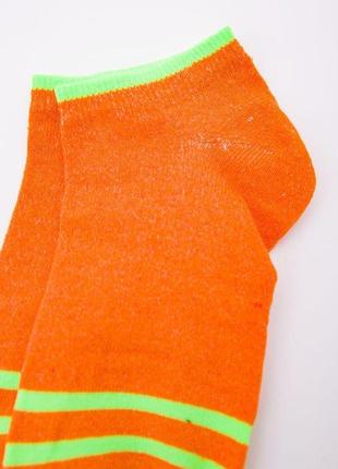 Женские короткие носки, оранжевого цвета с полосками, 167r221-13 фото