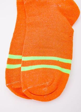 Женские короткие носки, оранжевого цвета с полосками, 167r221-12 фото