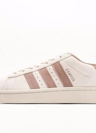 Кроссовки adidas campus chalk white brown