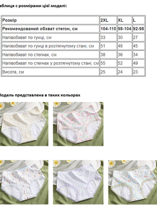 Трусики менструальні від протікання з рослинним принтом, трусики для перших місячних. розпродаж залишків2 фото