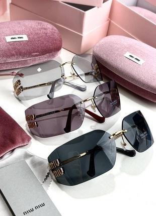 Брендові окуляри в стилі miu miu💖🌹люкс, повний комплект