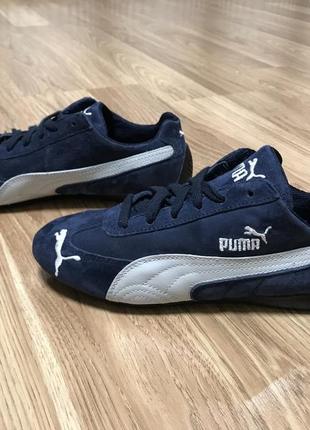 Замшевые кожаные кроссовки puma speadceat