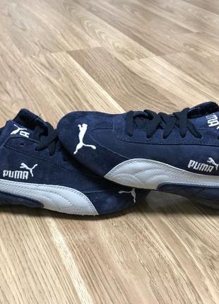 Замшевые кожаные кроссовки puma speadceat3 фото