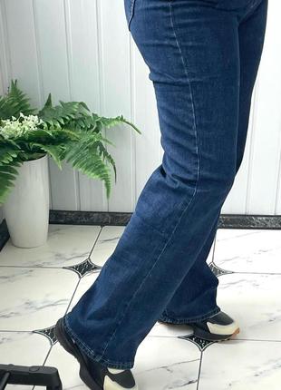 Стильные джинсы прямые широкие/полубатан5 фото