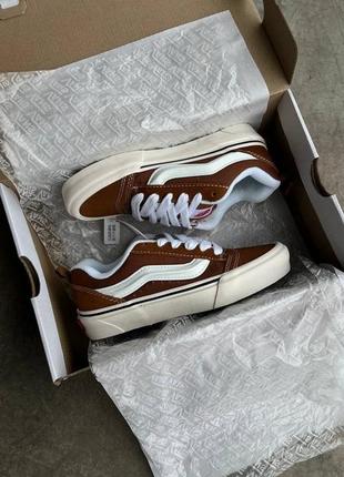 Кроссовки vans knu skool brown10 фото