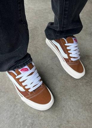 Кроссовки vans knu skool brown2 фото