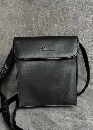 Nannini шкіряна сумка планшет чорна італія2 фото