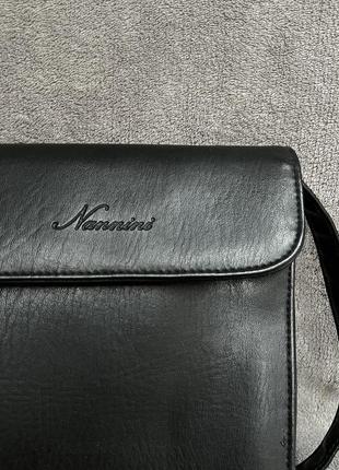 Nannini шкіряна сумка планшет чорна італія3 фото