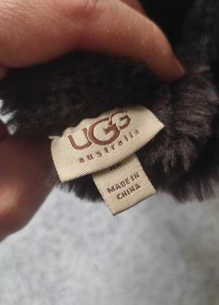 Кожаные мужские перчатки с натуральным мехом ugg australia5 фото