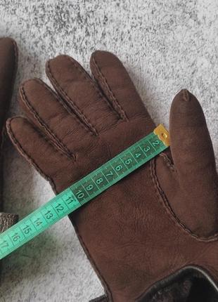 Кожаные мужские перчатки с натуральным мехом ugg australia9 фото