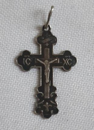 Хрест срібло 925 іус. врятуй та зберігай!