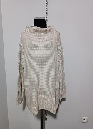 Свитер с воротником - хомутом хлопок с лиоцеллом eileen fisher,l