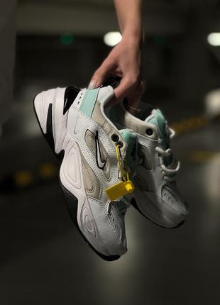 Кросівки nike m2k tekno white black mint білі жіночі