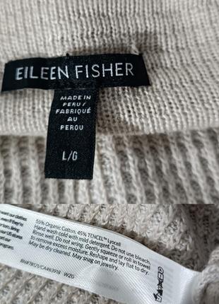 Свитер с воротником - хомутом хлопок с лиоцеллом eileen fisher,l10 фото