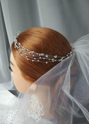 Весільний вінок для волосся (гілочка для нареченої)′ellaria′2 фото