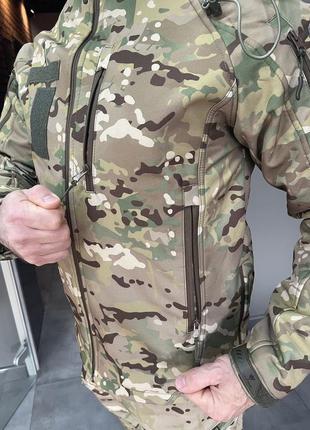 Куртка тактична зимова softshell, wolftrap, мультикам, розмір m, тепла зимова куртка для військових софтшелл6 фото