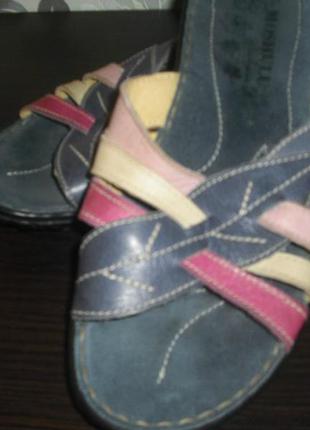 Кожаные сабо шлёпанцы moshulu, р39