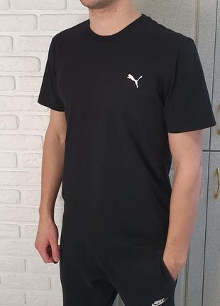Чоловіча чорна футболка puma пума оригінал