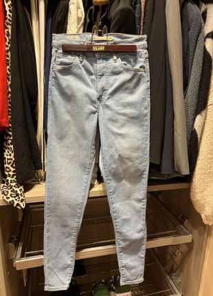 Женские синие джинсы mile high super skinny levi’s